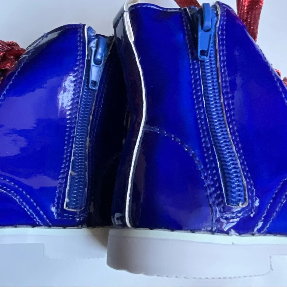 A Bear Co Blue Metallic Boots
